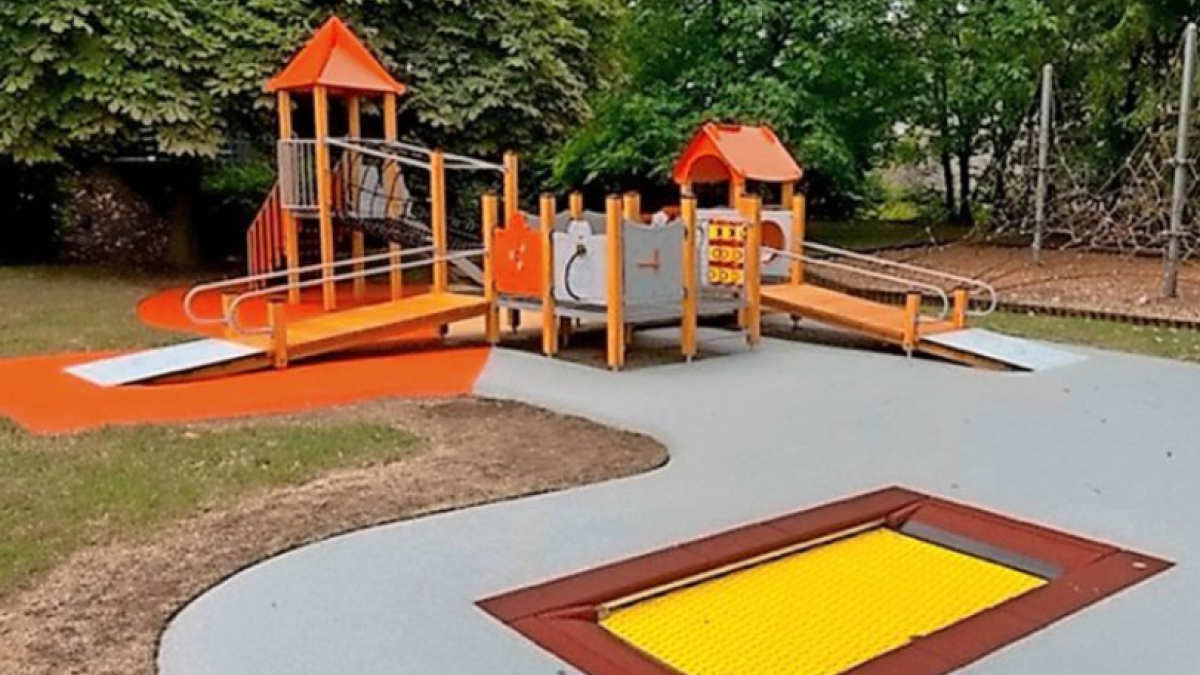 view of some accessible elements of the playground