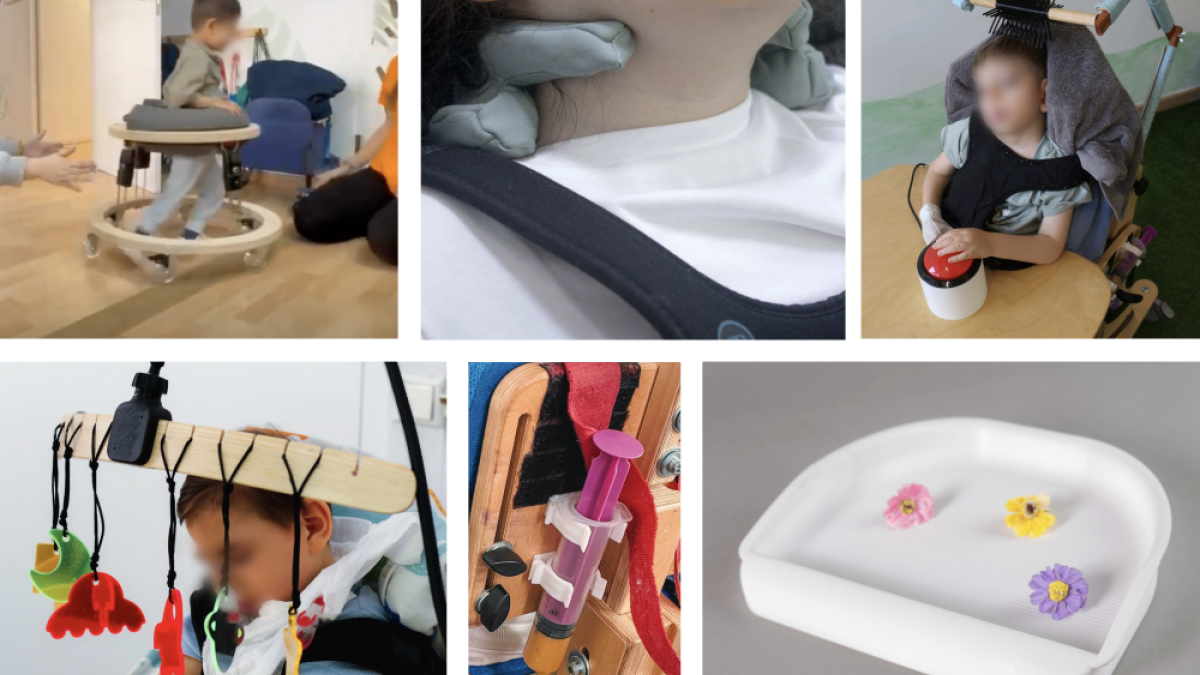 image of six different children with the projects developed for them